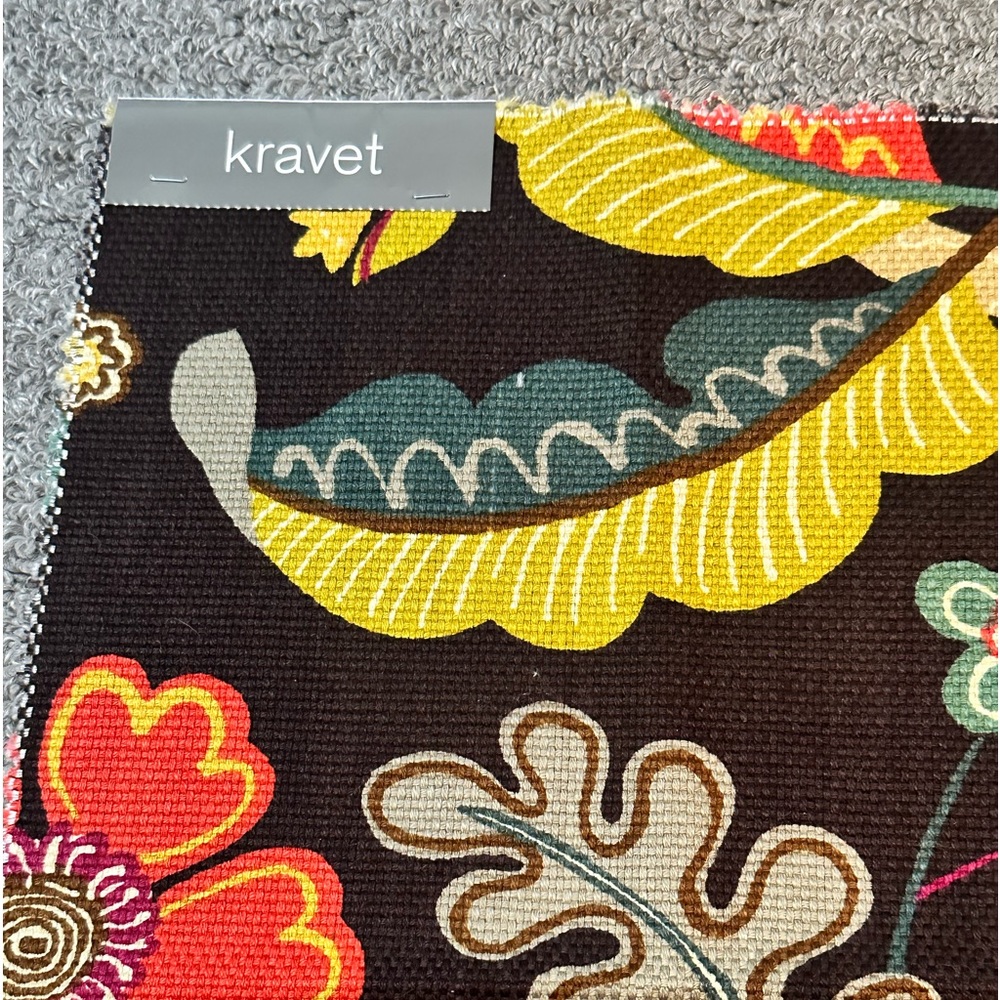 Kravet Fabric Sample Remnant Audaz 823 Cotton Whimsical Chartreuse Garden Spring - Picture 11 of 16